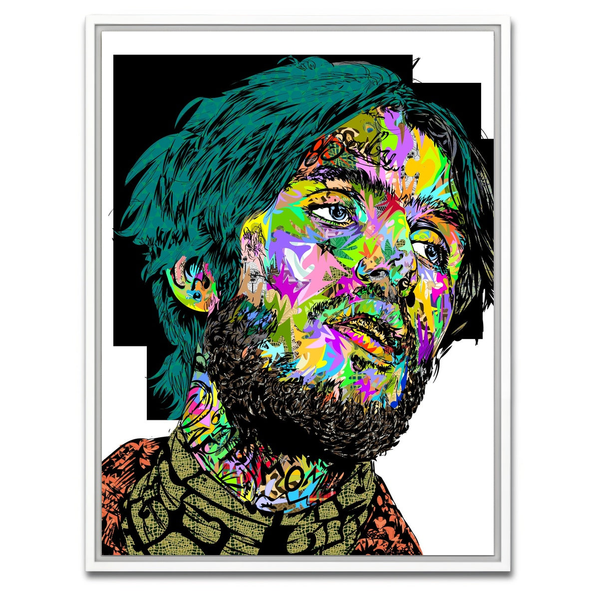 AUTO-MOCKUP WHITE | LIL PEEP Color | 1 Piece | White Framed Canvas | group=3x4