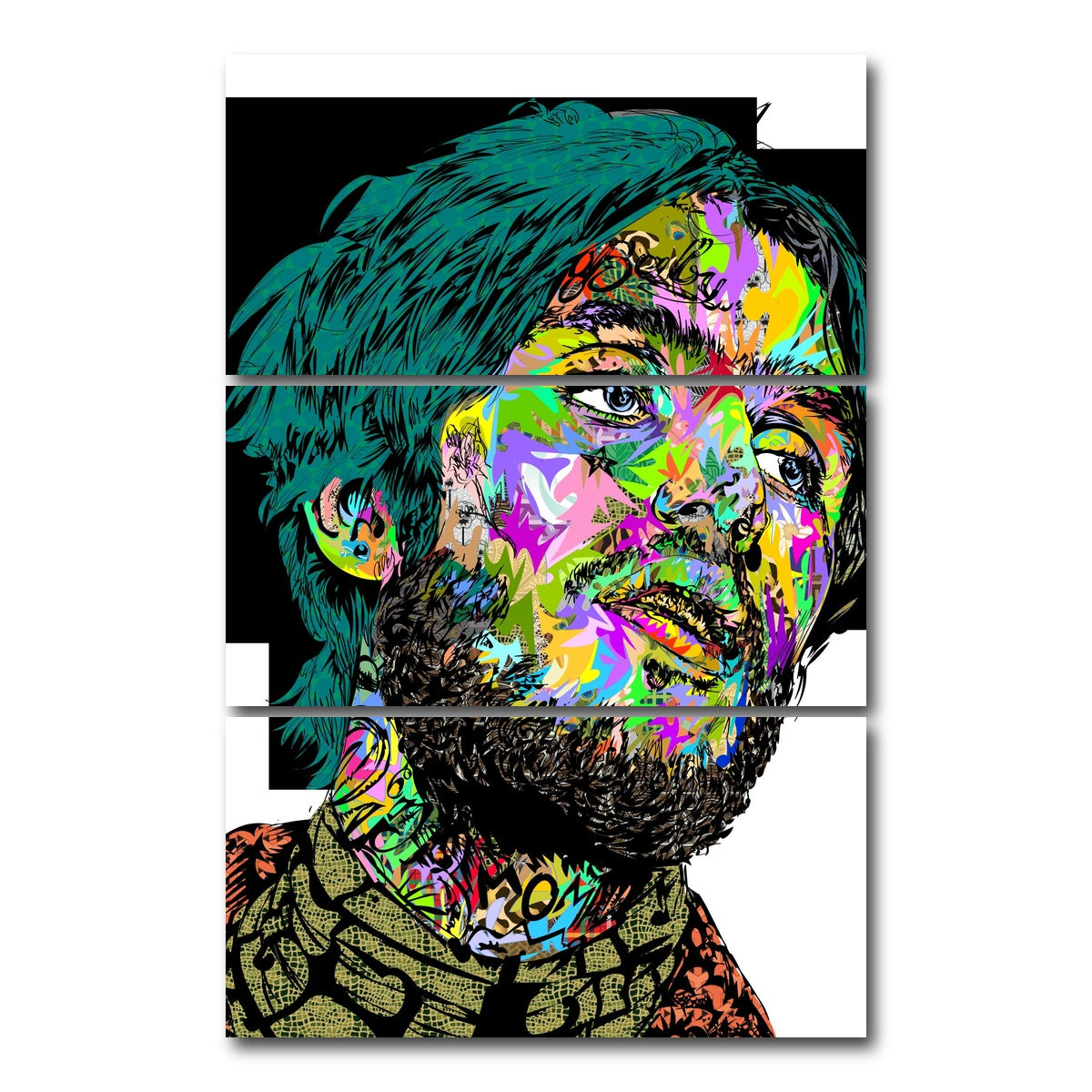 AUTO-MOCKUP WHITE | LIL PEEP Color | 3 Piece | Gallery Wrap Canvas | group=12x24_stacked