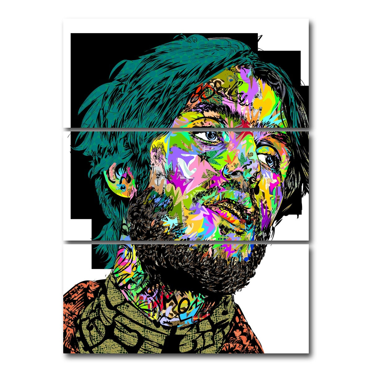 AUTO-MOCKUP WHITE | LIL PEEP Color | 3 Piece | Gallery Wrap Canvas | group=8x18_stacked