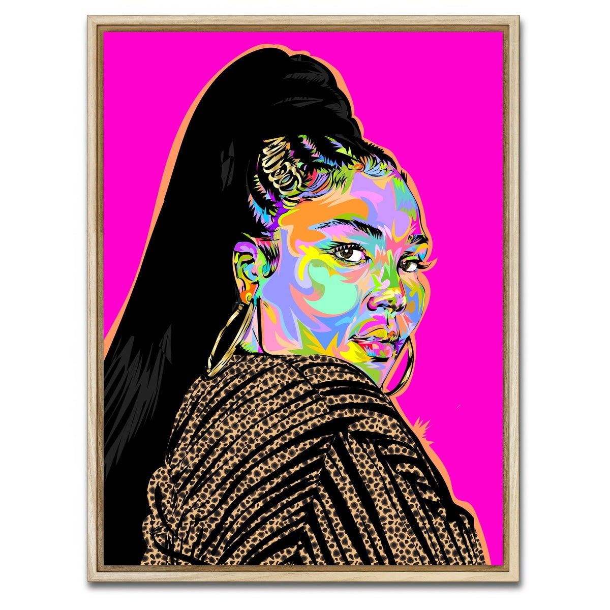 AUTO-MOCKUP WHITE | LIZZO | 1 Piece | Natural Framed Canvas | group=3x4