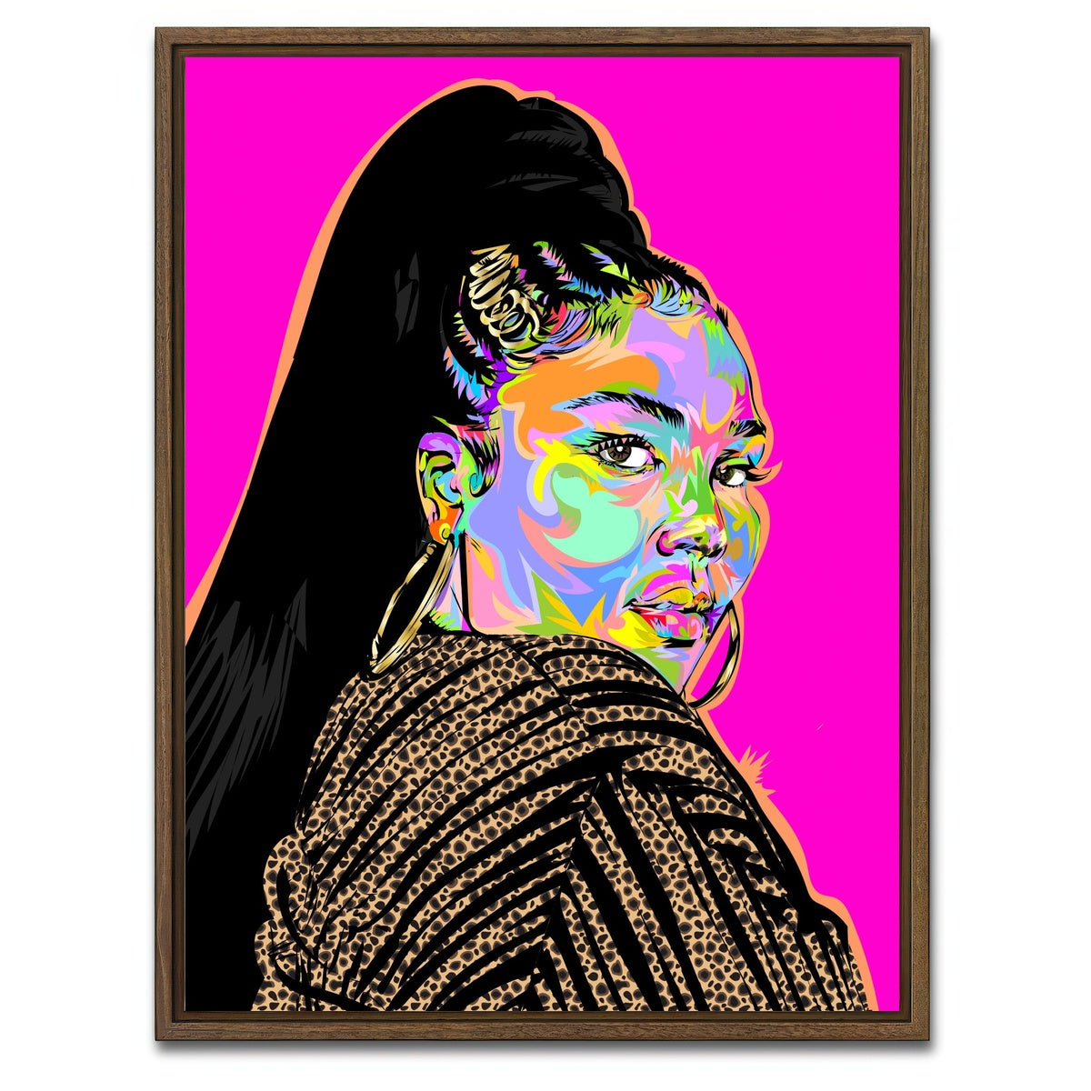 AUTO-MOCKUP WHITE | LIZZO | 1 Piece | Walnut Framed Canvas | group=3x4