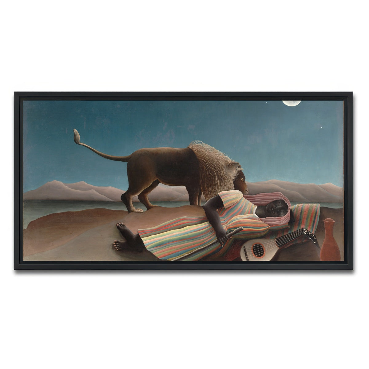 AUTO-MOCKUP WHITE | La Bohemienne endormie | 1 Piece | Black Framed Canvas | group=2x1