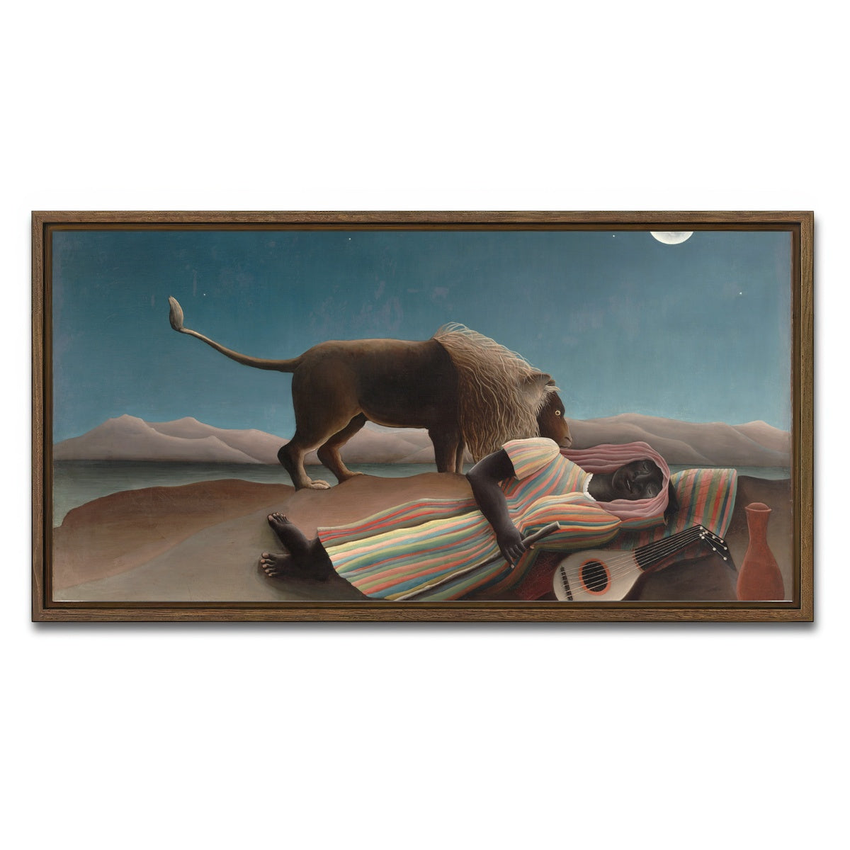 AUTO-MOCKUP WHITE | La Bohemienne endormie | 1 Piece | Walnut Framed Canvas | group=2x1