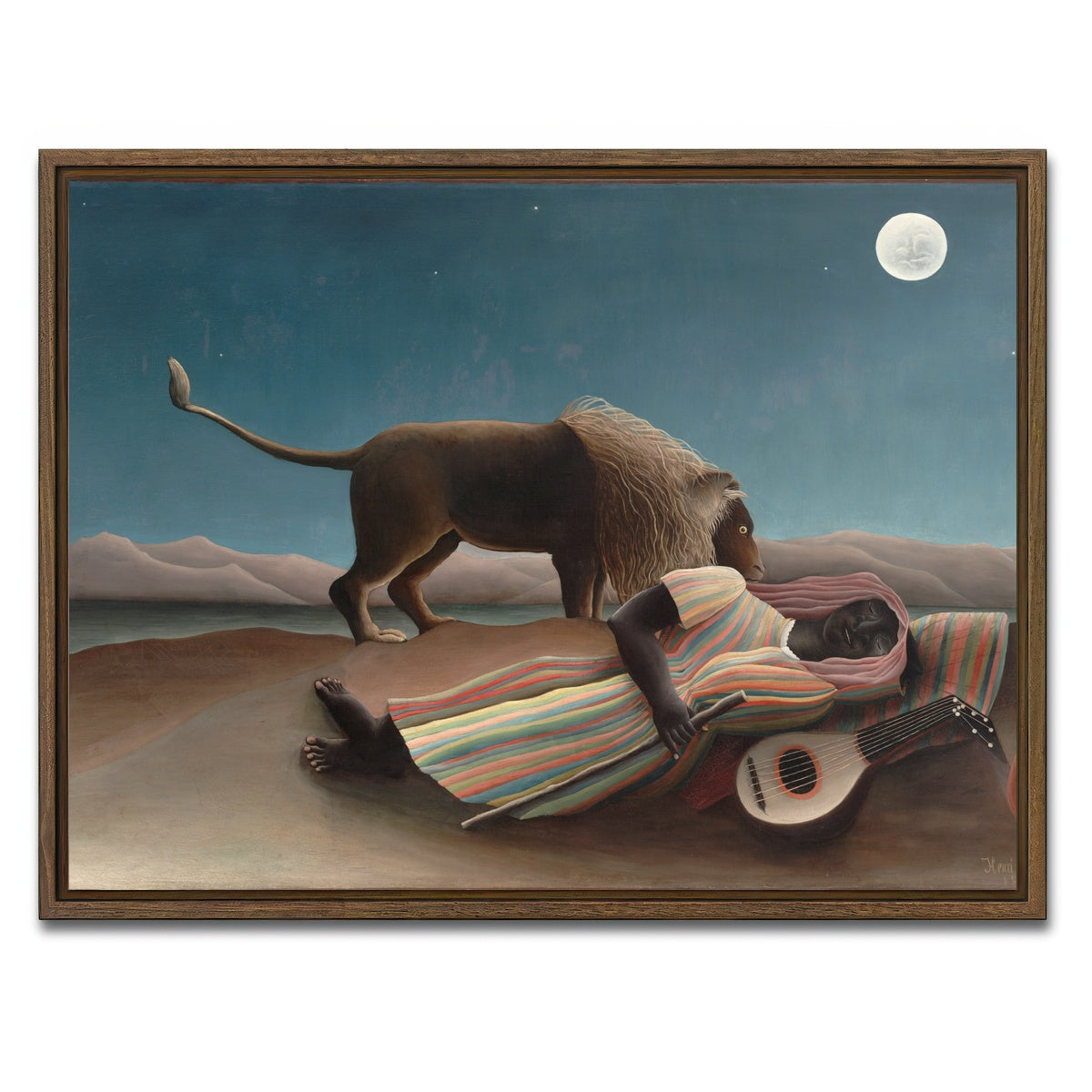 AUTO-MOCKUP WHITE | La Bohemienne endormie | 1 Piece | Walnut Framed Canvas | group=4x3