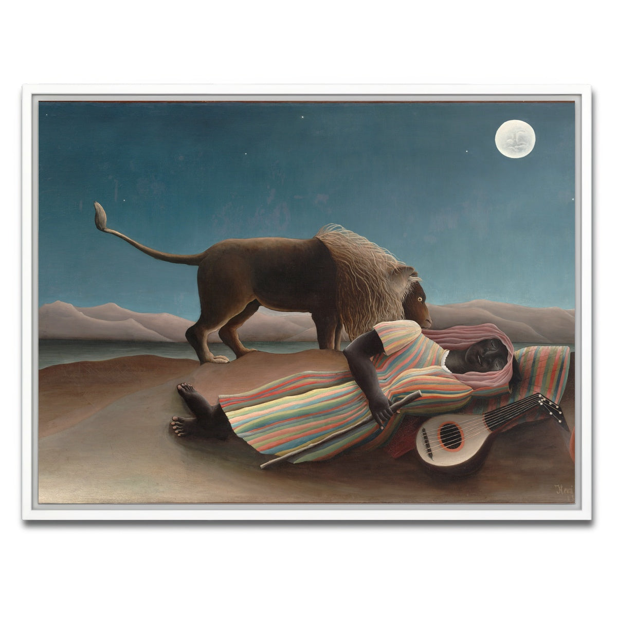 AUTO-MOCKUP WHITE | La Bohemienne endormie | 1 Piece | White Framed Canvas | group=4x3