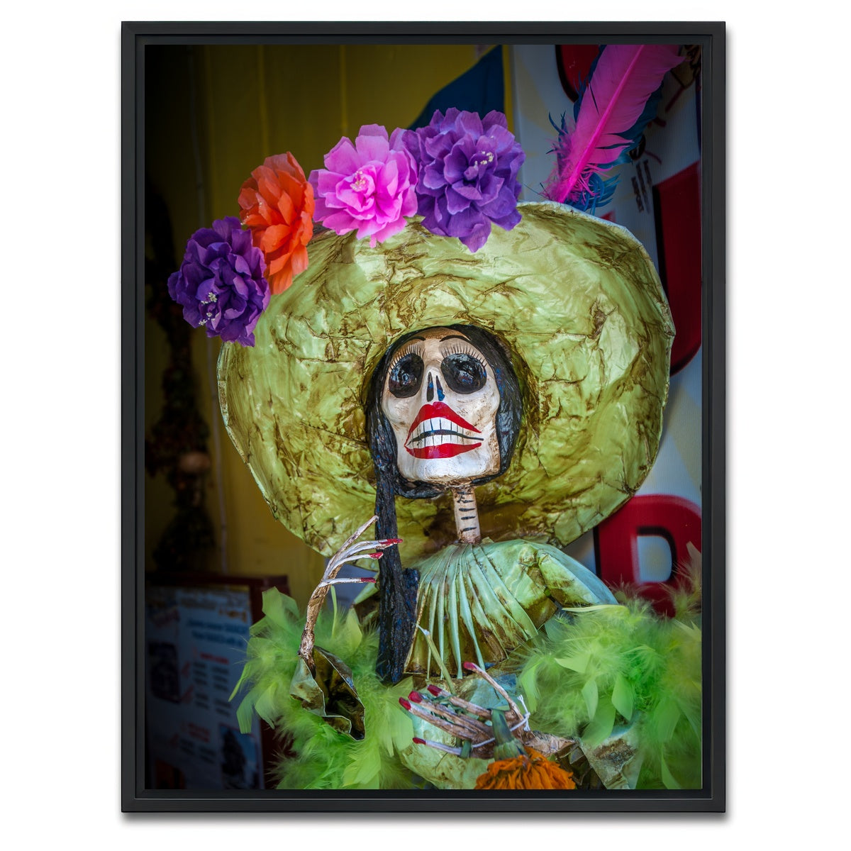 AUTO-MOCKUP WHITE | La Calavera Catrina | 1 Piece | Black Framed Canvas | group=3x4