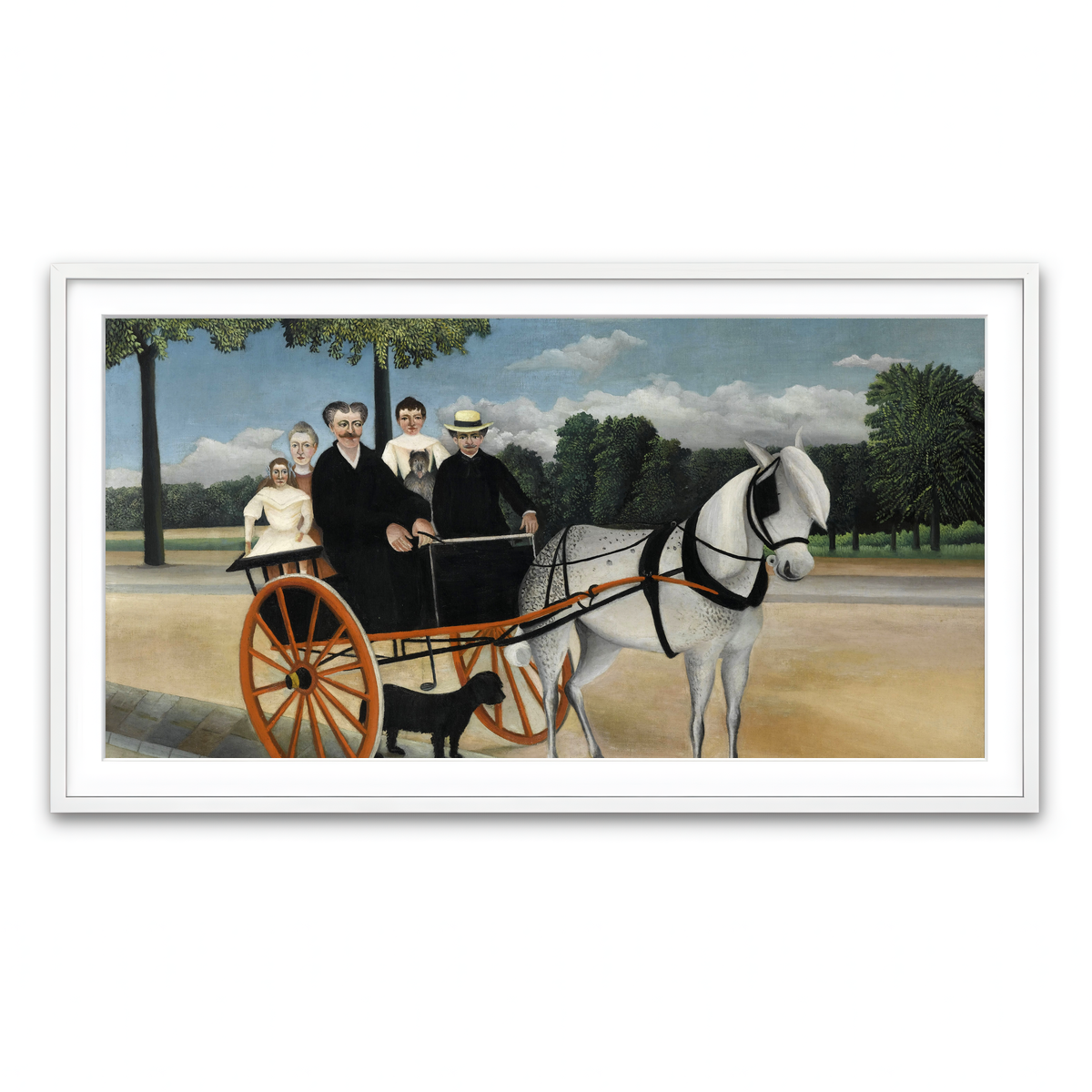 Framed Print 2x1 White