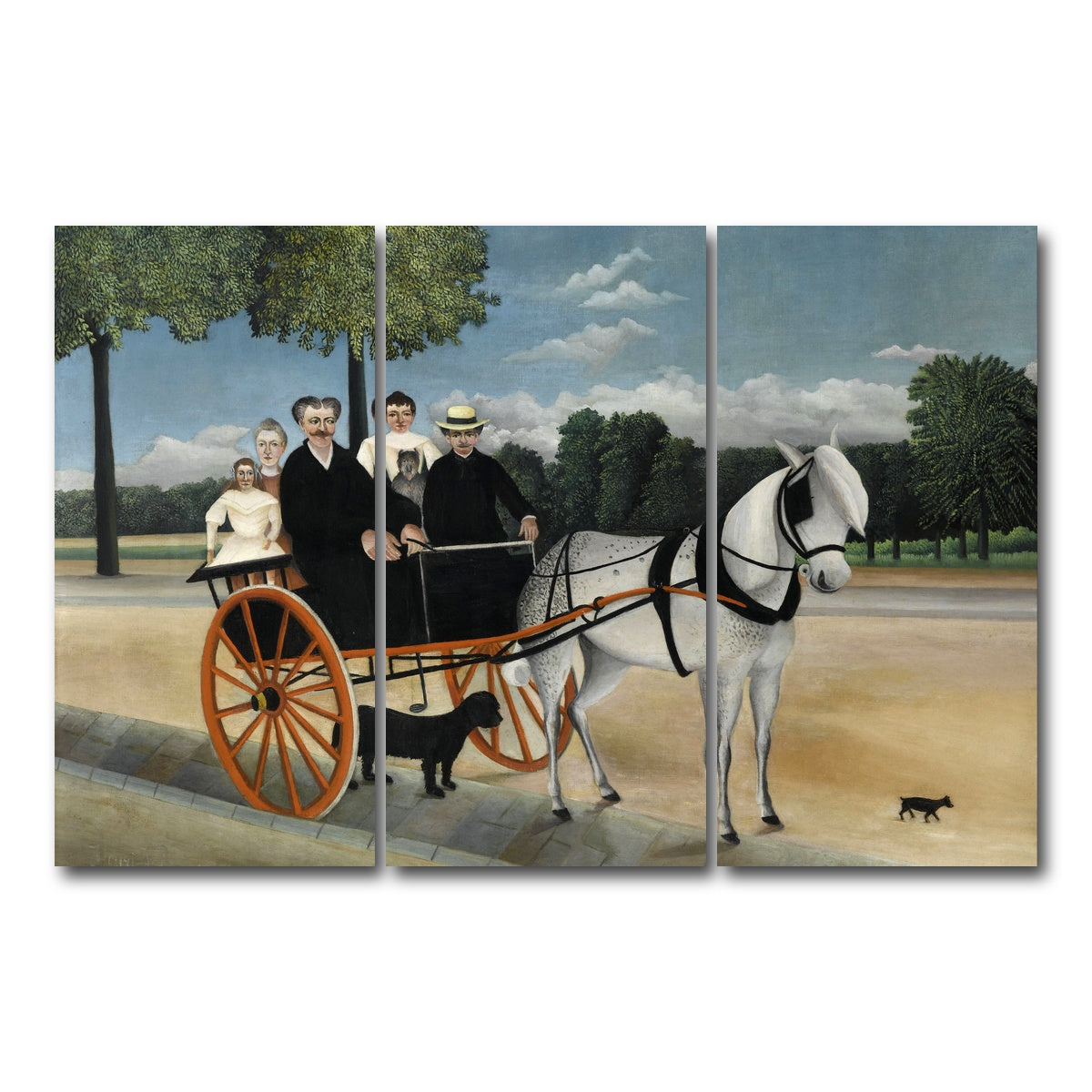 AUTO-MOCKUP WHITE | La Carriole du pere Junier | 3 Piece | Gallery Wrap Canvas | group=12x24
