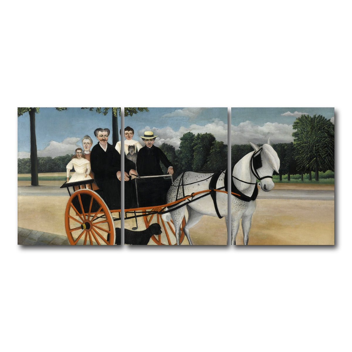 AUTO-MOCKUP WHITE | La Carriole du pere Junier | 3 Piece | Gallery Wrap Canvas | group=18x24
