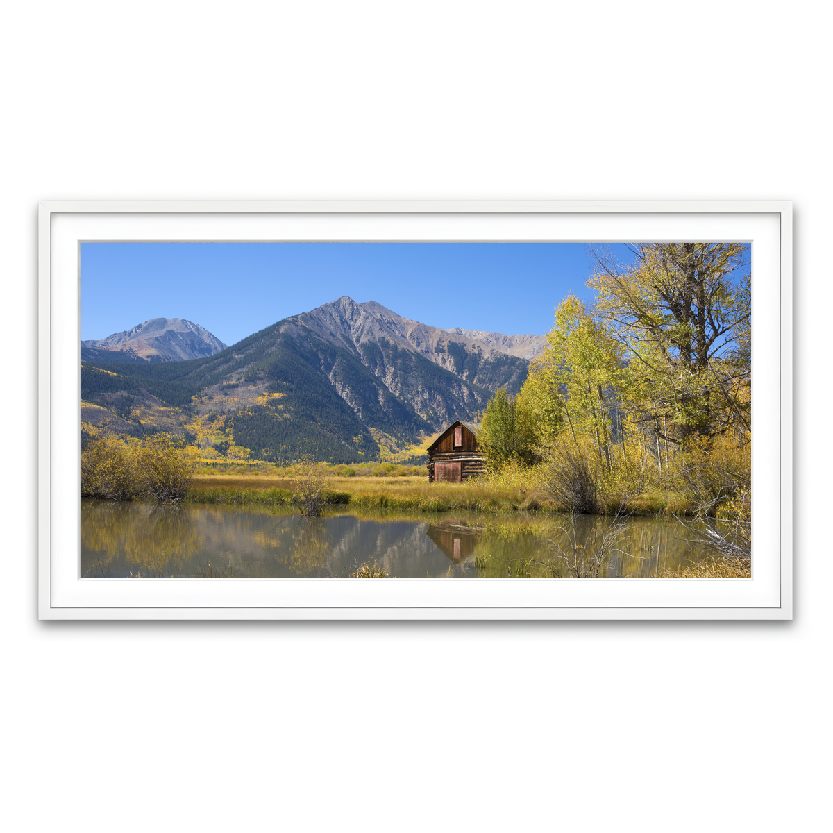 Framed Print 2x1 White