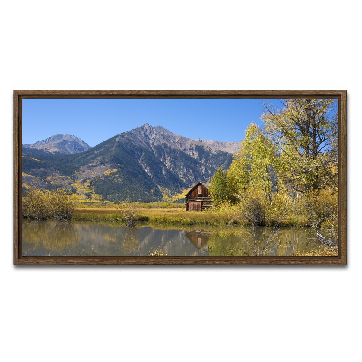 AUTO-MOCKUP WHITE | La Plata Peak | 1 Piece | Walnut Framed Canvas | group=2x1