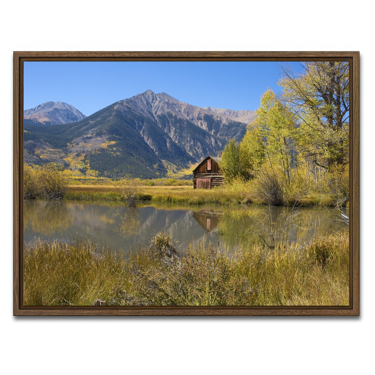 AUTO-MOCKUP WHITE | La Plata Peak | 1 Piece | Walnut Framed Canvas | group=4x3
