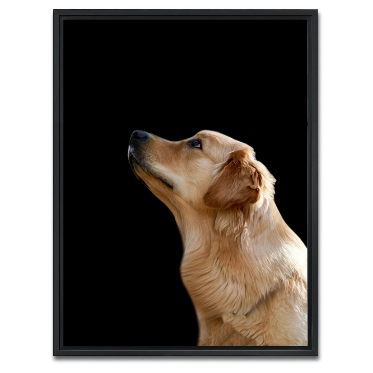 AUTO-MOCKUP WHITE | Labrador Retriever | 1 Piece | Black Framed Canvas | group=3x4
