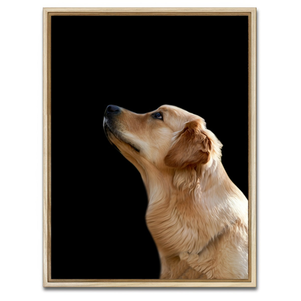 AUTO-MOCKUP WHITE | Labrador Retriever | 1 Piece | Natural Framed Canvas | group=3x4