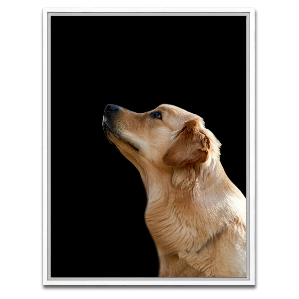 AUTO-MOCKUP WHITE | Labrador Retriever | 1 Piece | White Framed Canvas | group=3x4