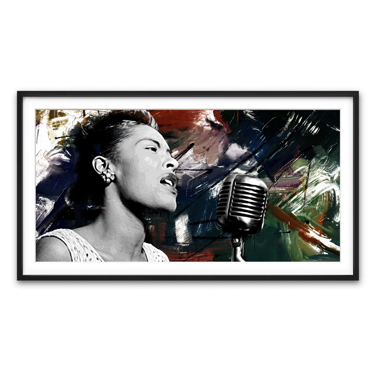 Framed Print 2x1 Black