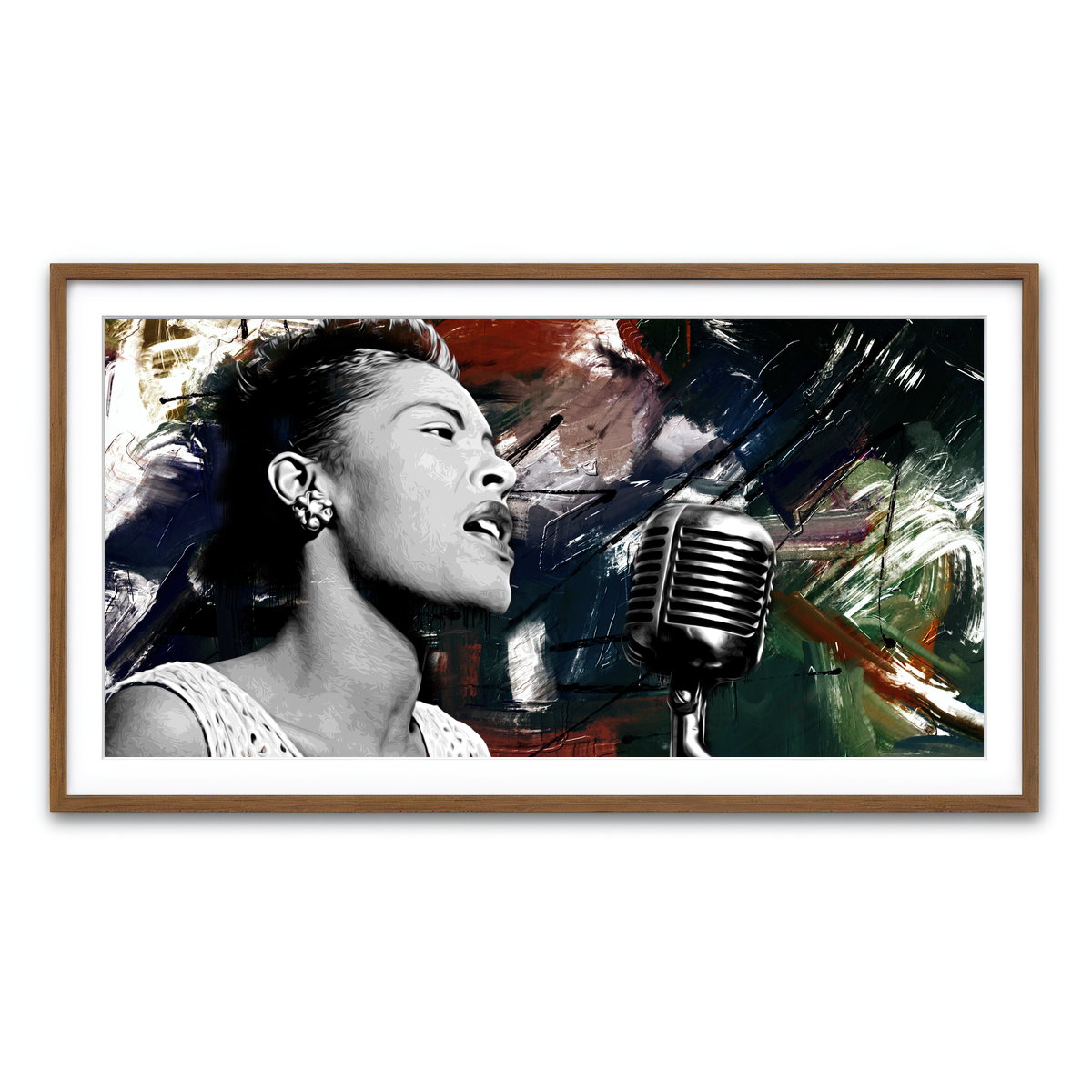 Framed Print 2x1 Walnut