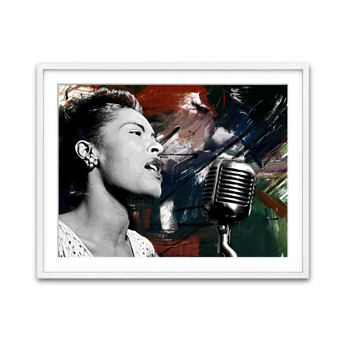 Framed Print 4x3 White