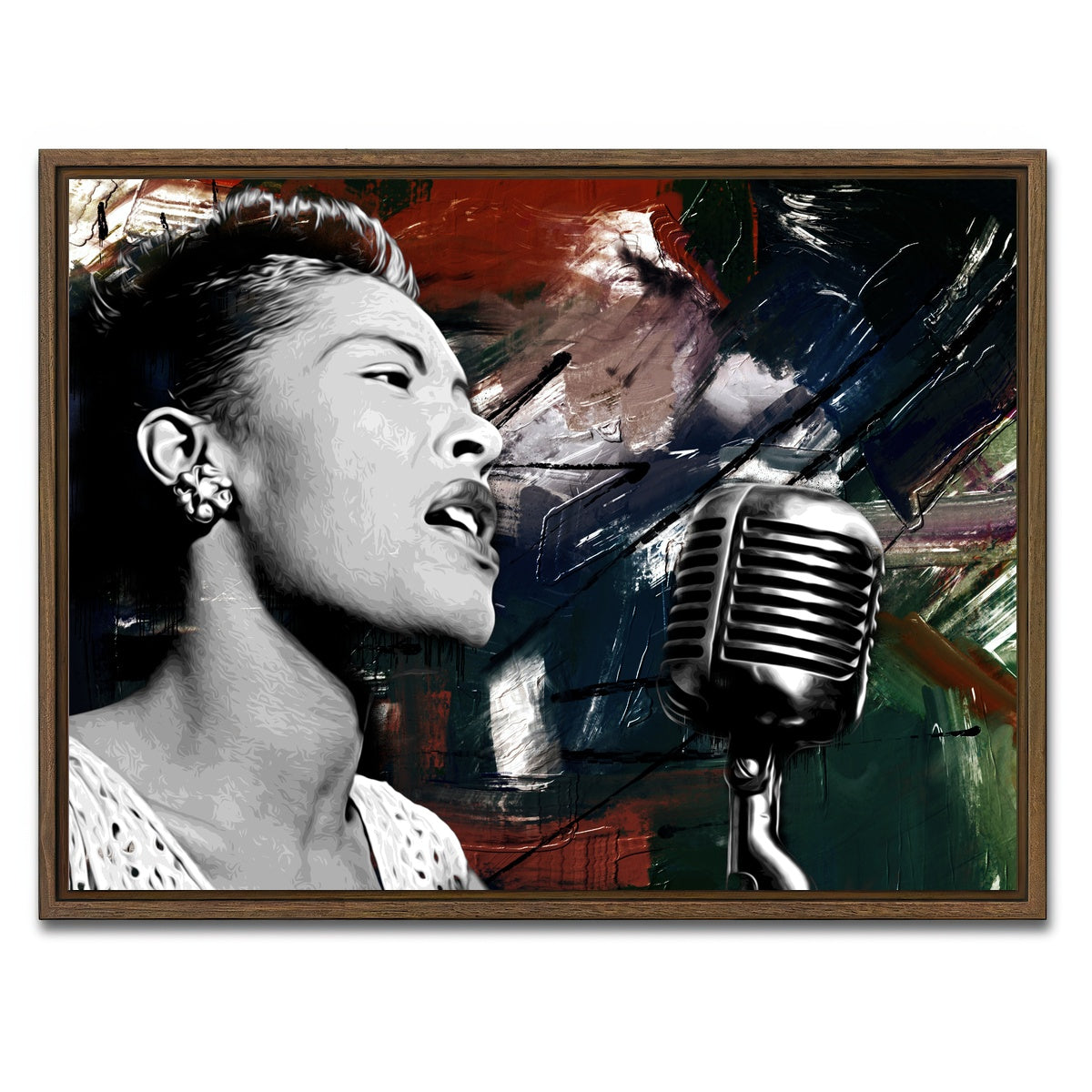 AUTO-MOCKUP WHITE | Lady Day | 1 Piece | Walnut Framed Canvas | group=4x3