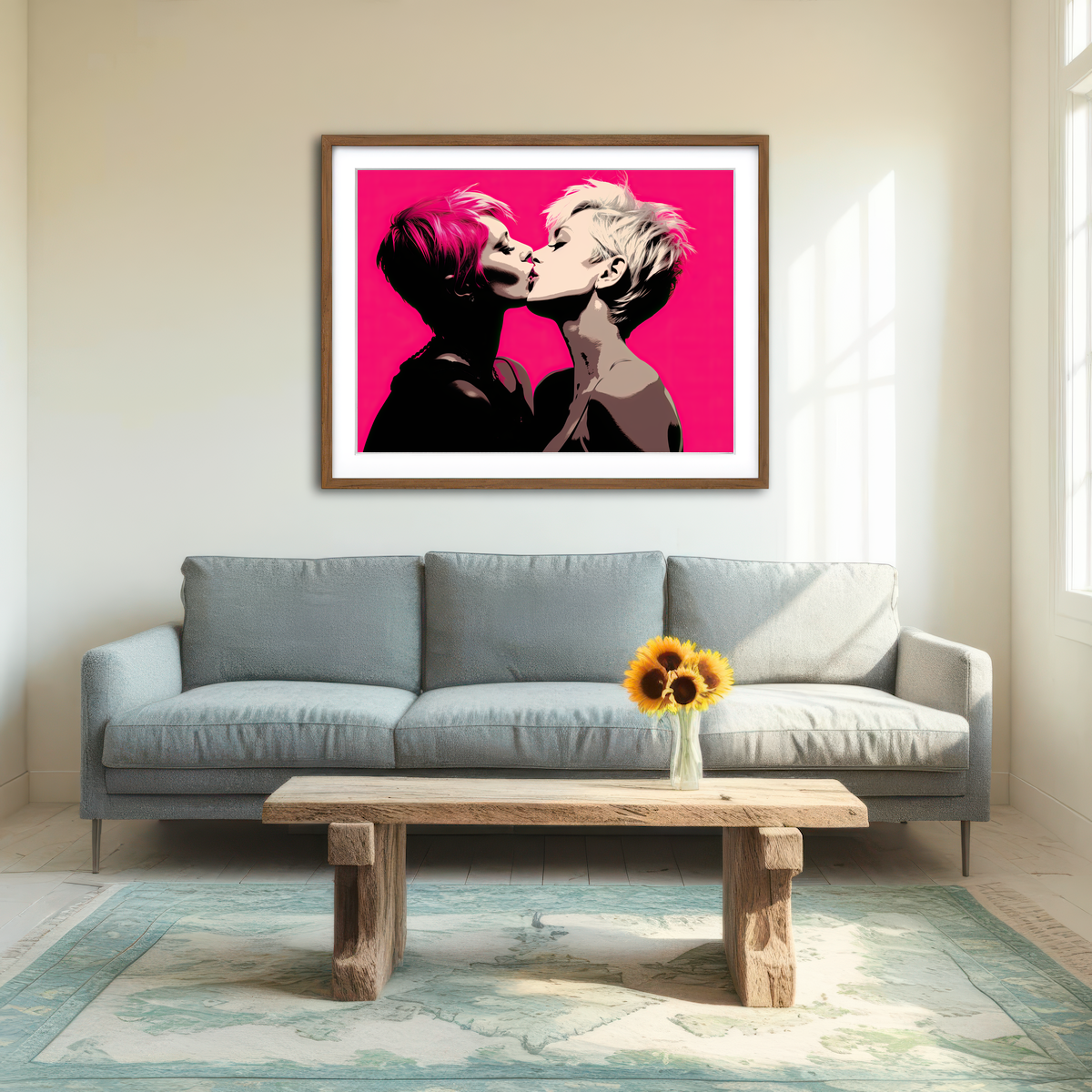 AUTO-MOCKUP ROOM | Lady Gaga & Pink Wall Art
