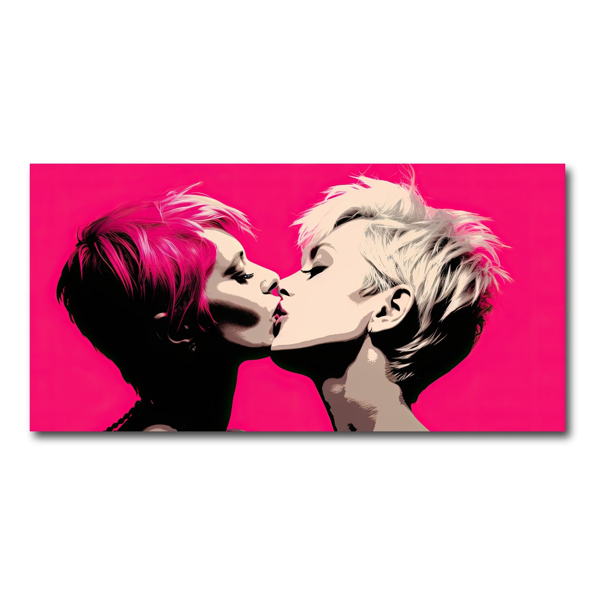 AUTO-MOCKUP WHITE | Lady Gaga & Pink | 1 Piece | Gallery Wrap Canvas | group=2x1
