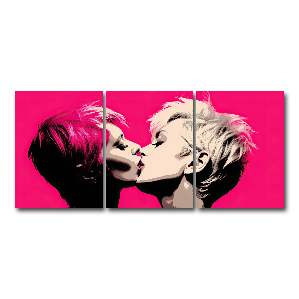 AUTO-MOCKUP WHITE | Lady Gaga & Pink | 3 Piece | Gallery Wrap Canvas | group=18x24
