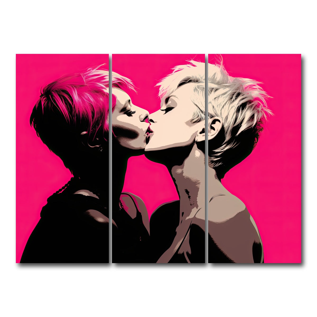 AUTO-MOCKUP WHITE | Lady Gaga & Pink | 3 Piece | Gallery Wrap Canvas | group=8x18