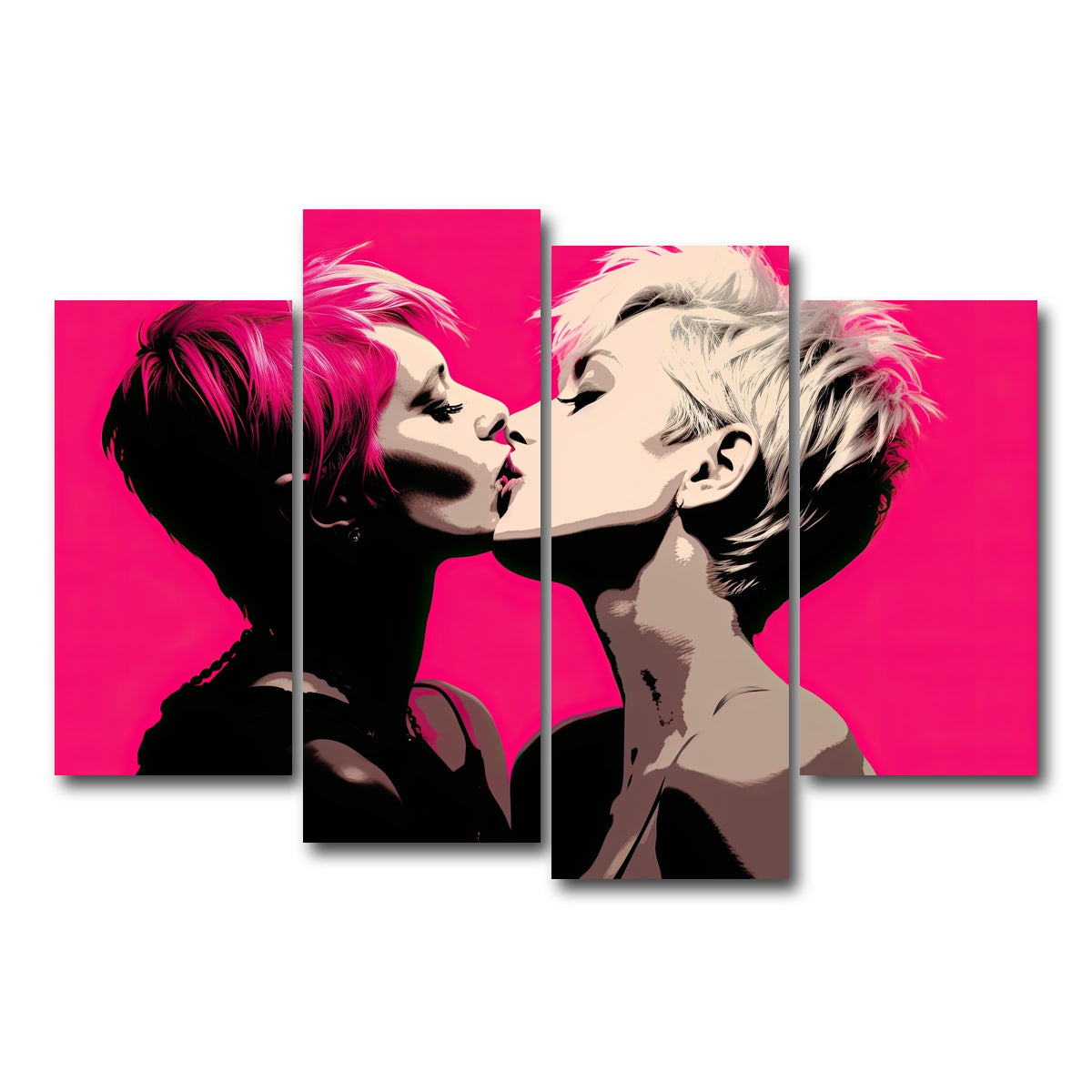 AUTO-MOCKUP WHITE | Lady Gaga & Pink | 4 Piece | Gallery Wrap Canvas | group=4_short