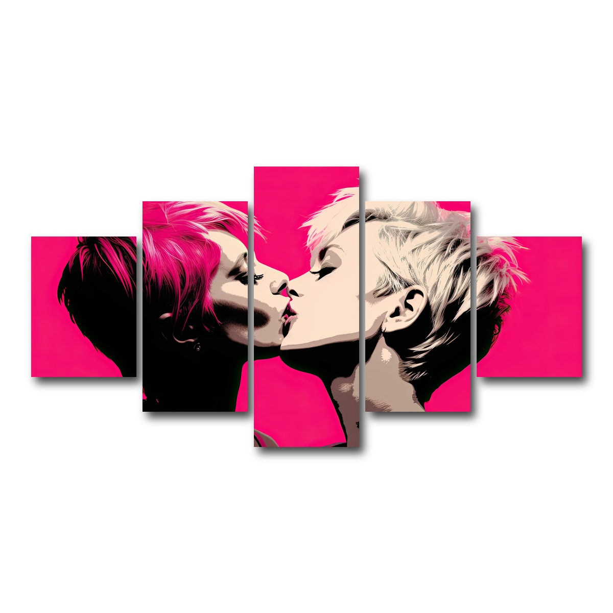 AUTO-MOCKUP WHITE | Lady Gaga & Pink | 5 Piece | Gallery Wrap Canvas | group=5_short