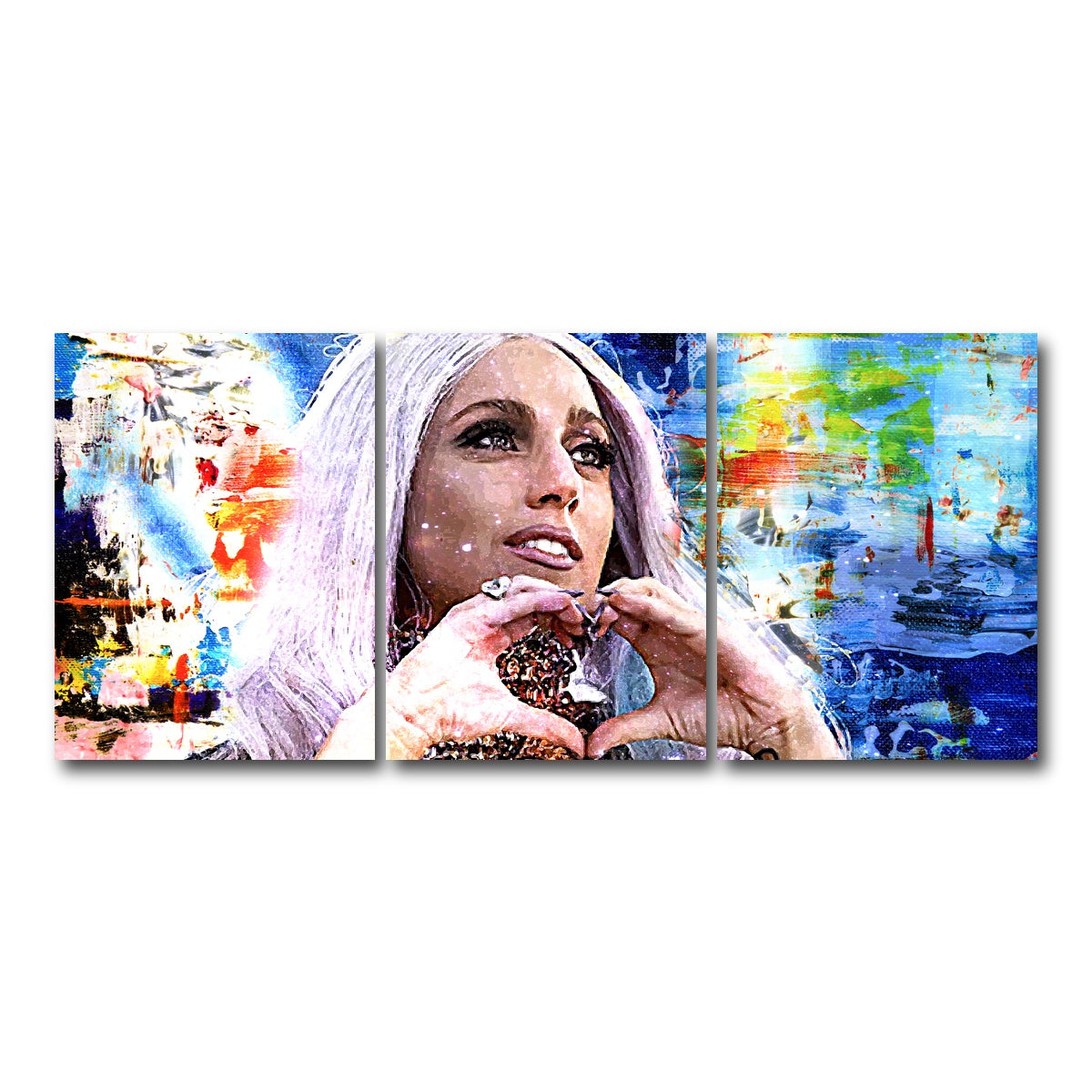 AUTO-MOCKUP WHITE | Lady Gaga | 3 Piece | Gallery Wrap Canvas | group=18x24