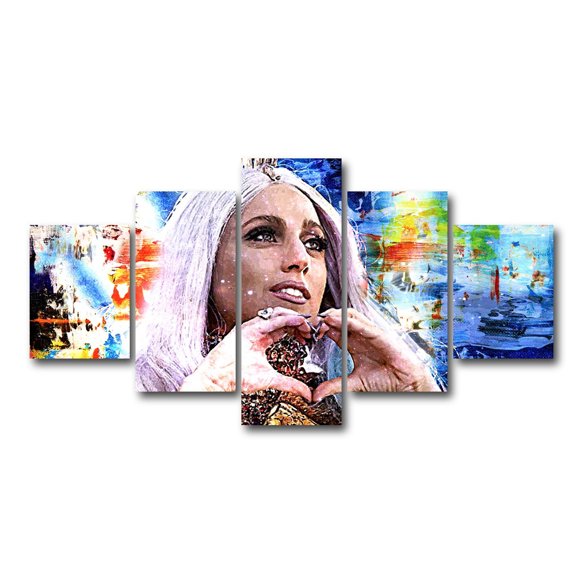 AUTO-MOCKUP WHITE | Lady Gaga | 5 Piece | Gallery Wrap Canvas | group=5_short