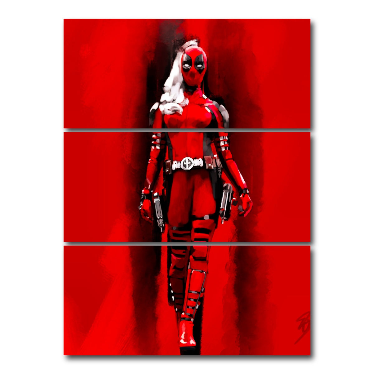 AUTO-MOCKUP WHITE | Ladypool | 3 Piece | Gallery Wrap Canvas | group=8x18_stacked