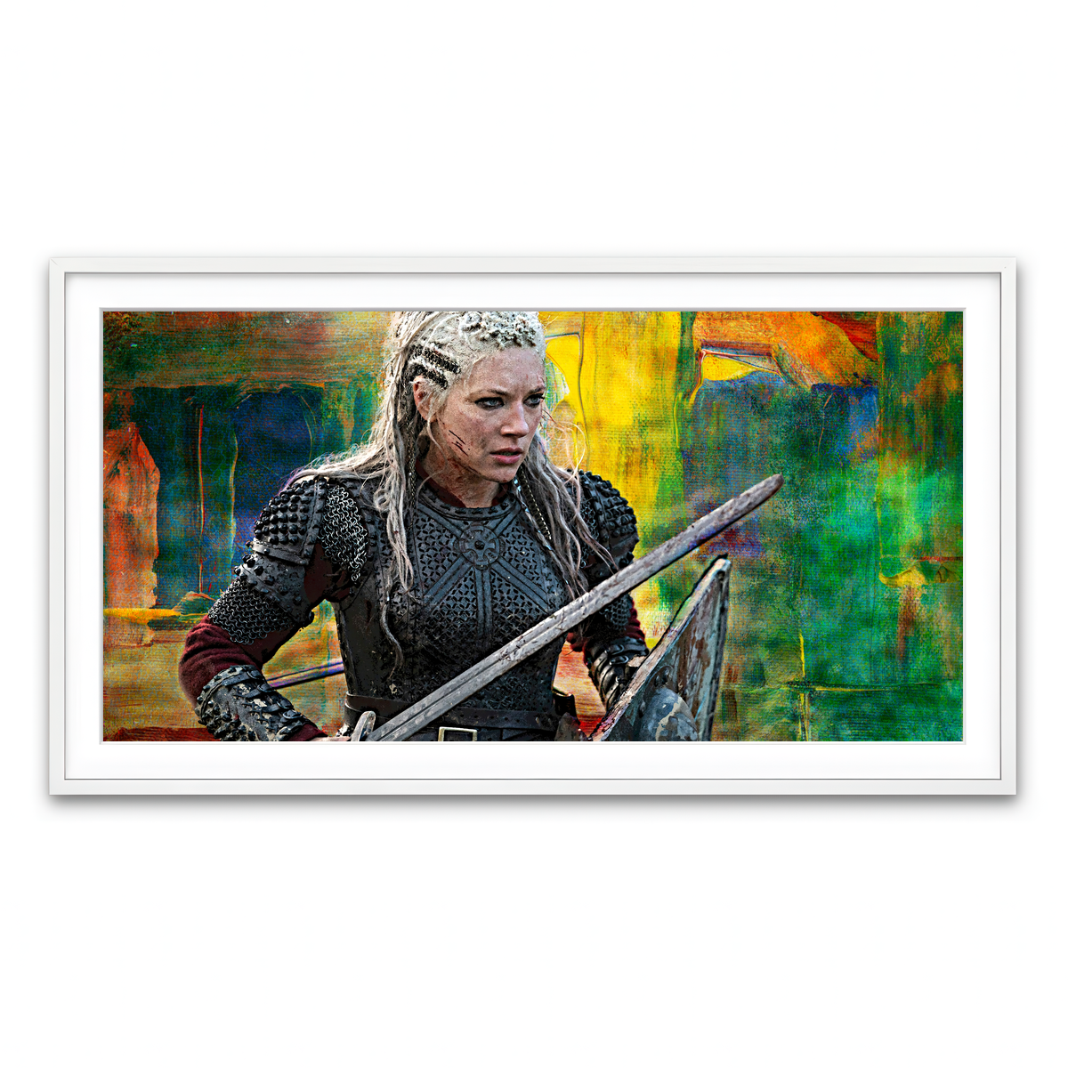 Framed Print 2x1 White