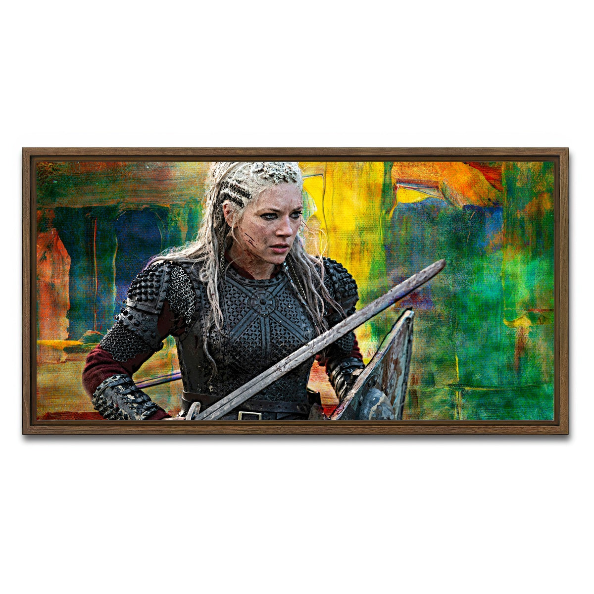 AUTO-MOCKUP WHITE | Lagertha | 1 Piece | Walnut Framed Canvas | group=2x1