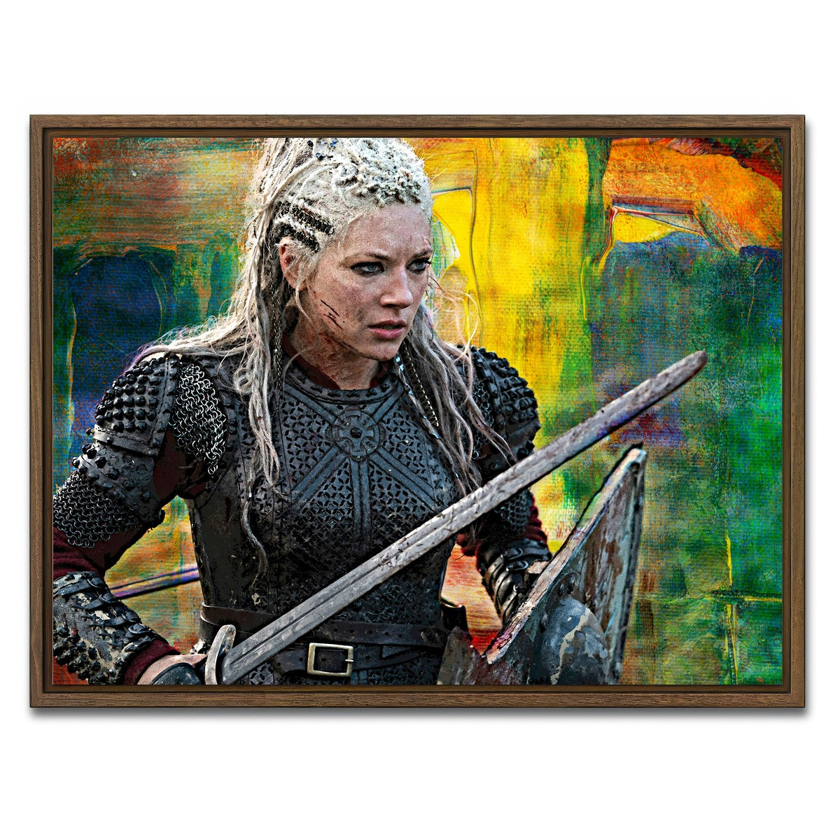 AUTO-MOCKUP WHITE | Lagertha | 1 Piece | Walnut Framed Canvas | group=4x3