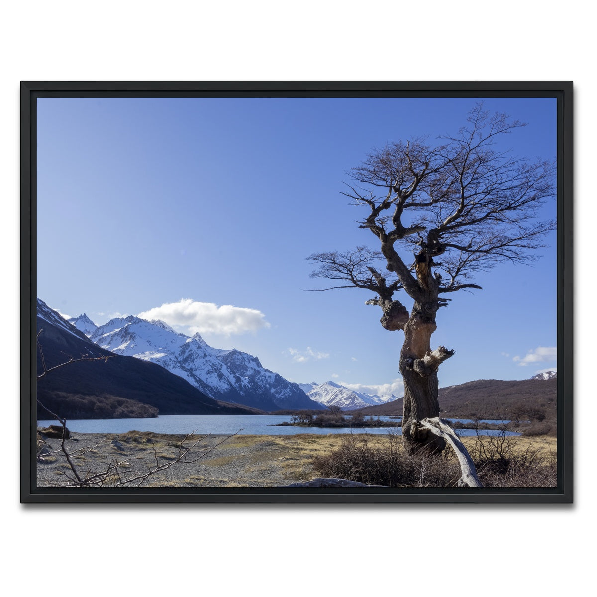 AUTO-MOCKUP WHITE | Laguna Hija - El Chalten | 1 Piece | Black Framed Canvas | group=4x3
