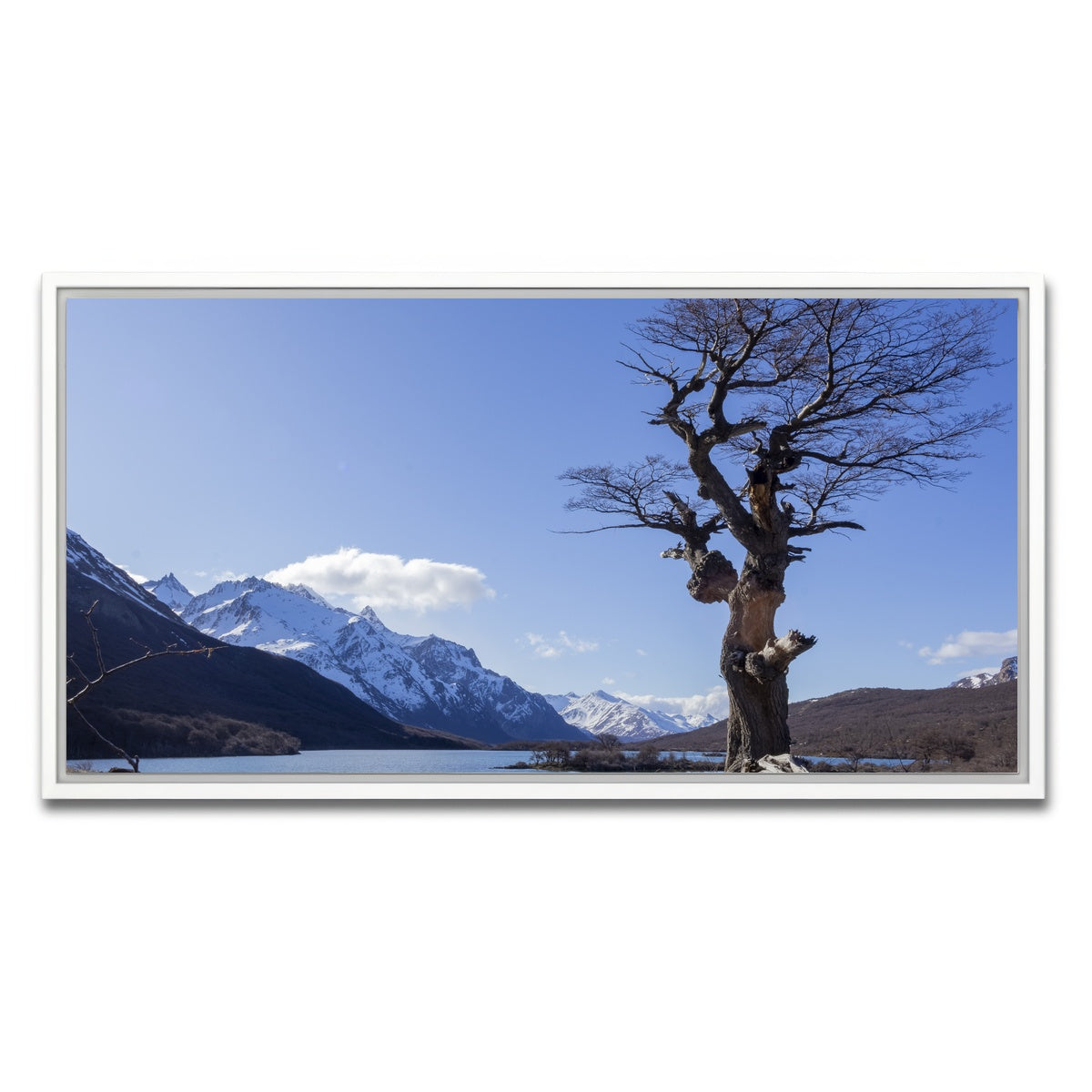 AUTO-MOCKUP WHITE | Laguna Hija - El Chalten | 1 Piece | White Framed Canvas | group=2x1