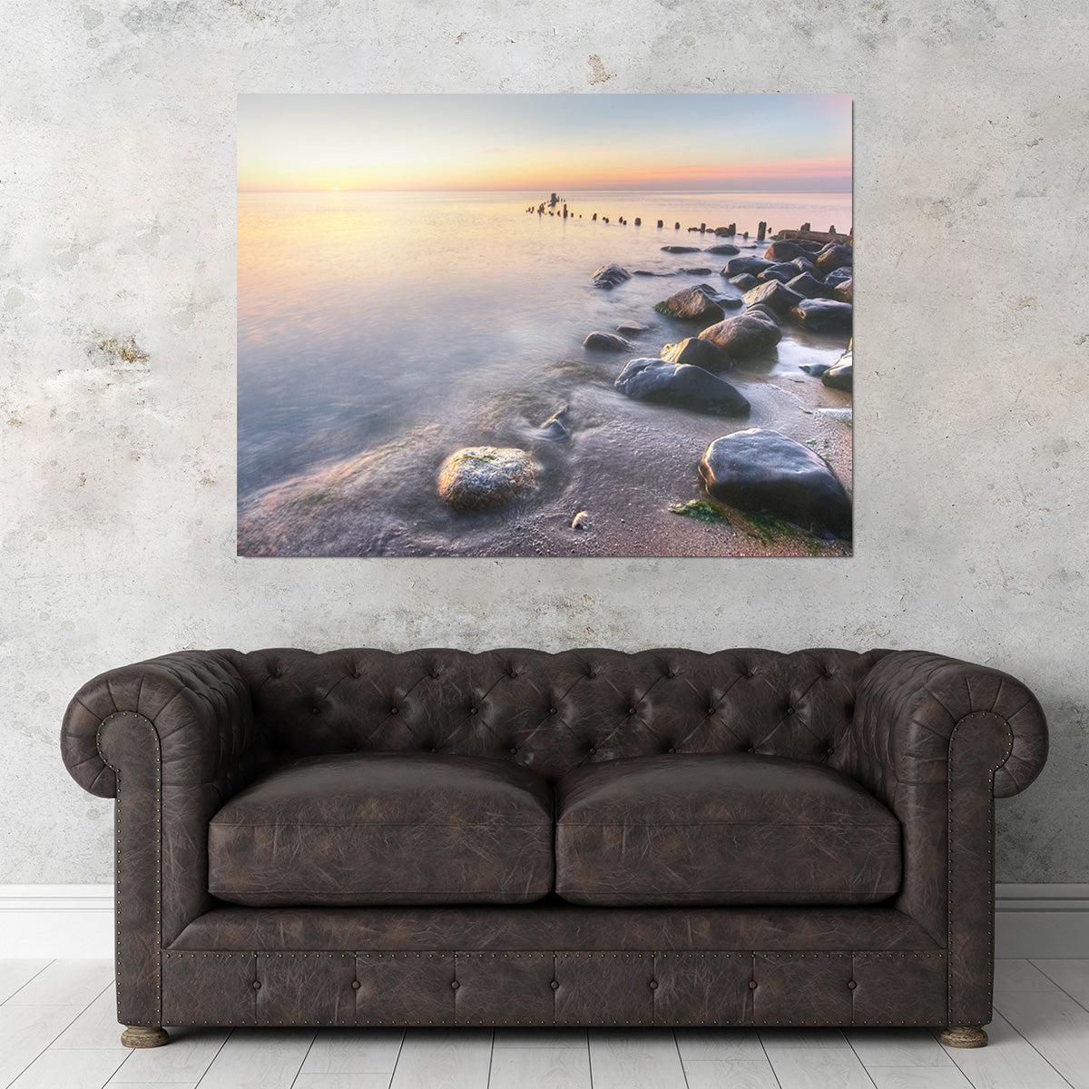 Lake Michigan Shore at Sunrise Wall Art