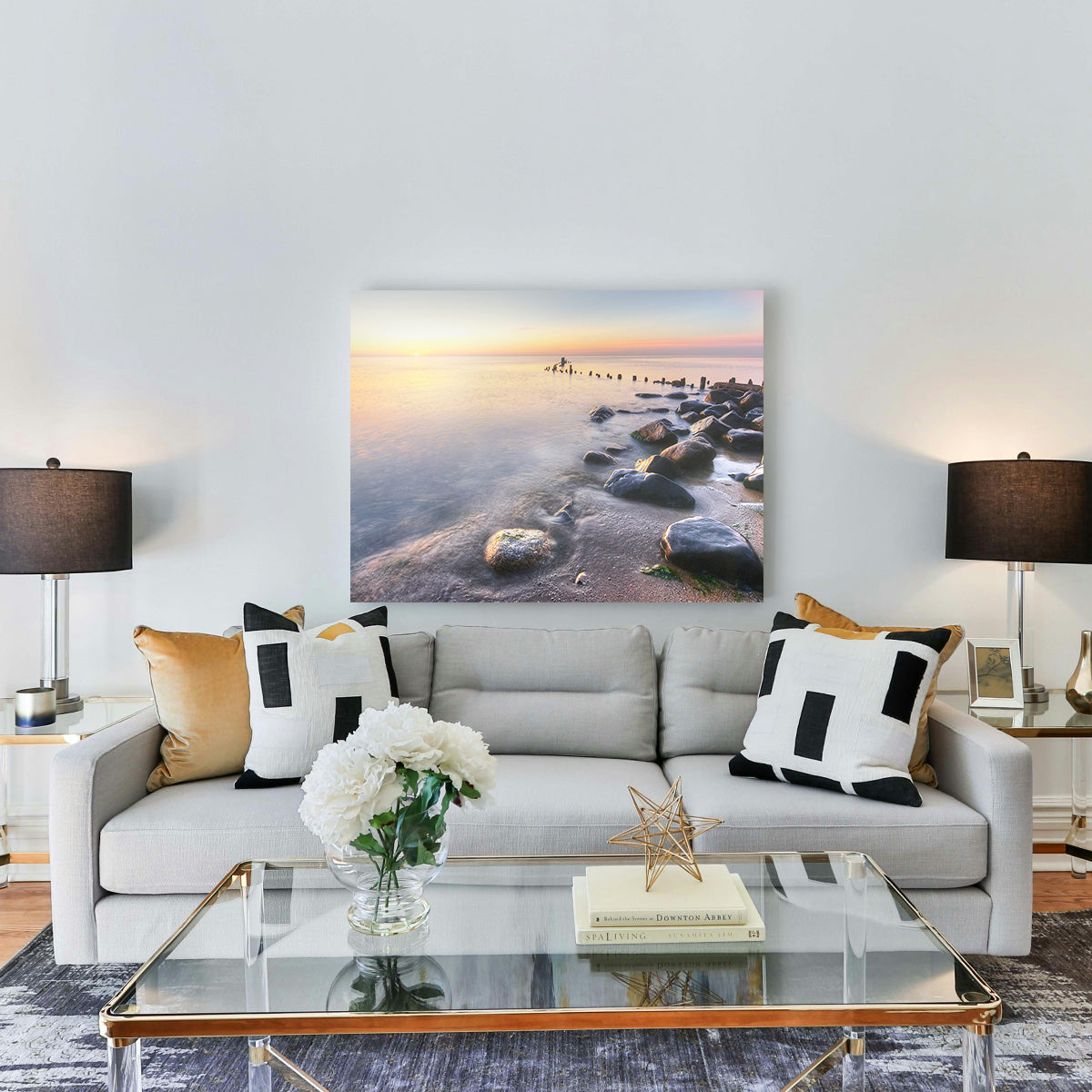 Lake Michigan Shore at Sunrise Wall Art