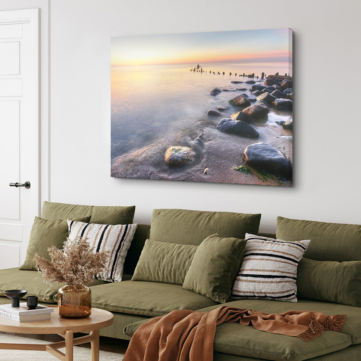 Lake Michigan Shore at Sunrise Wall Art
