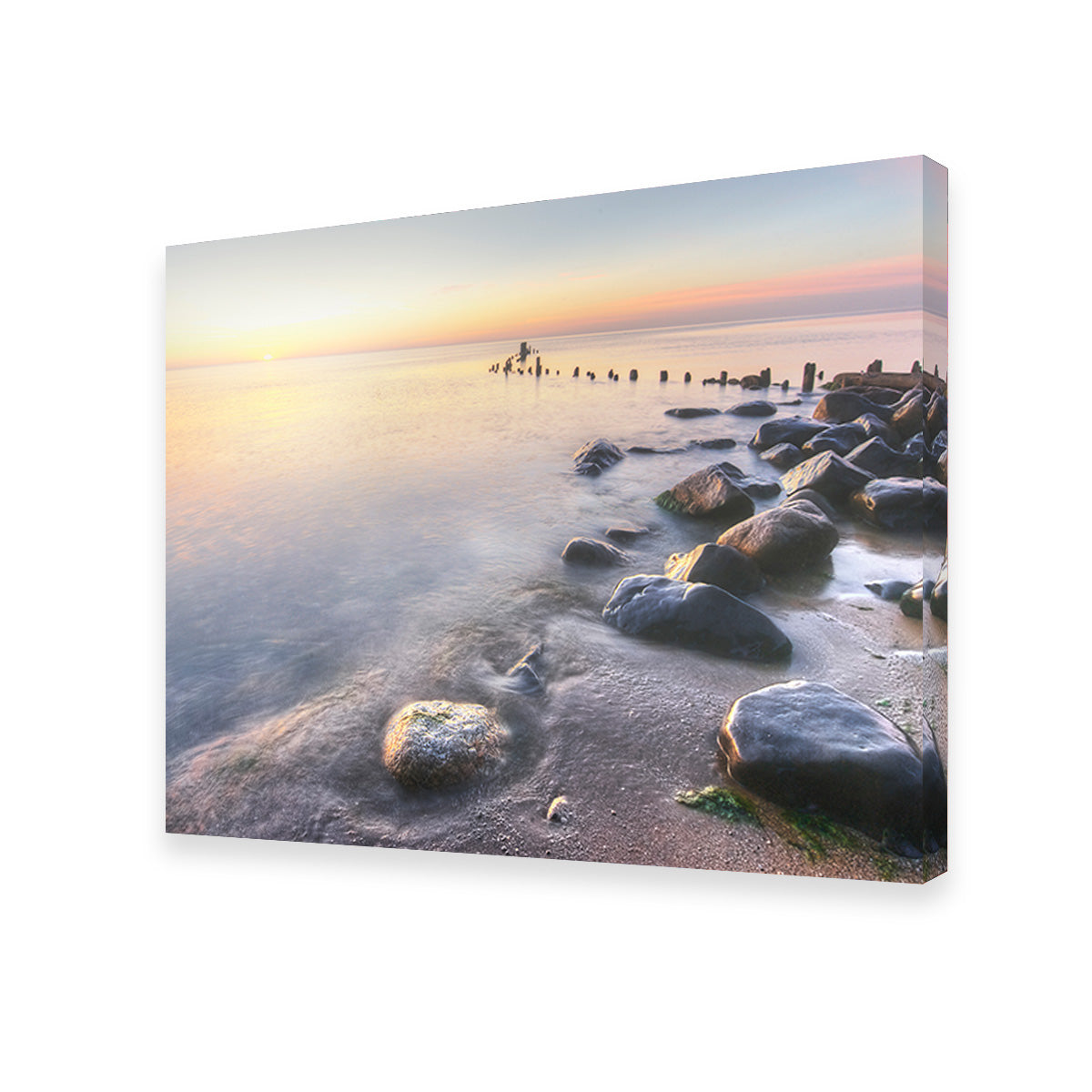 Lake Michigan Shore at Sunrise Wall Art