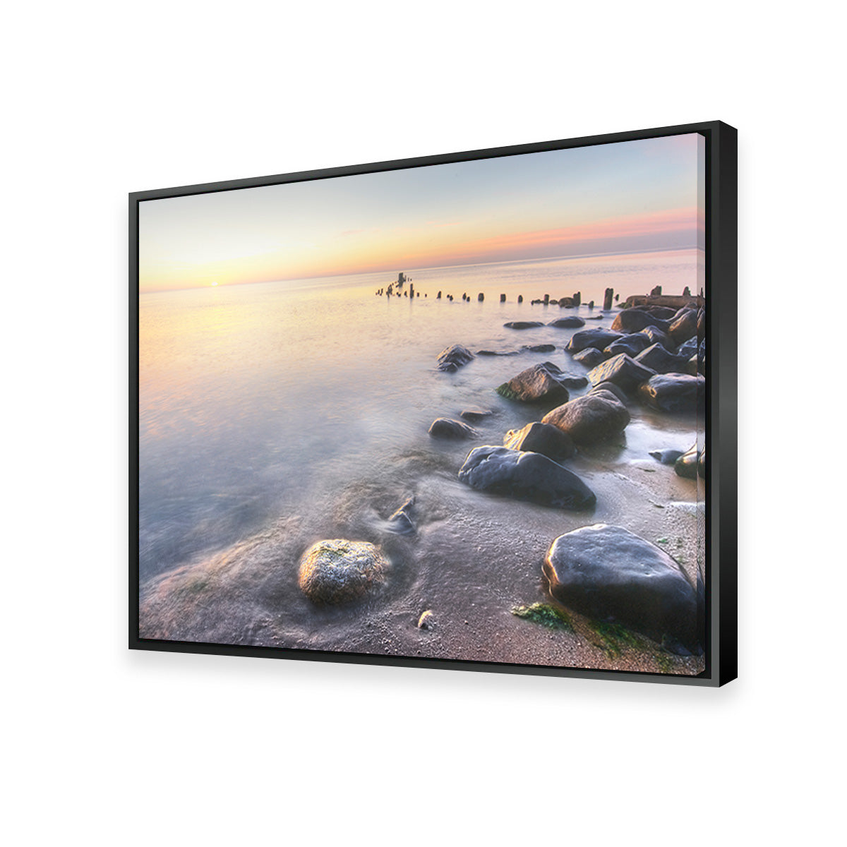 Lake Michigan Shore at Sunrise Wall Art