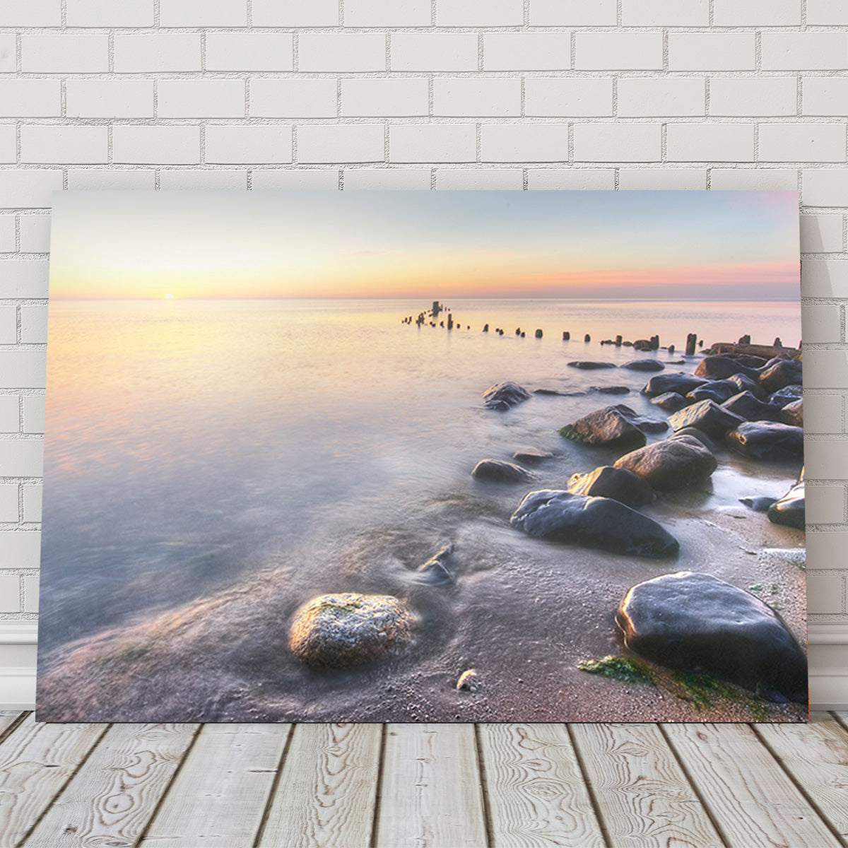 Lake Michigan Shore at Sunrise Wall Art