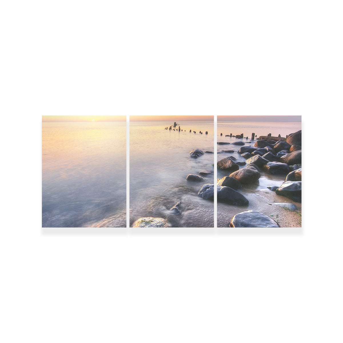 Lake Michigan Shore at Sunrise Wall Art