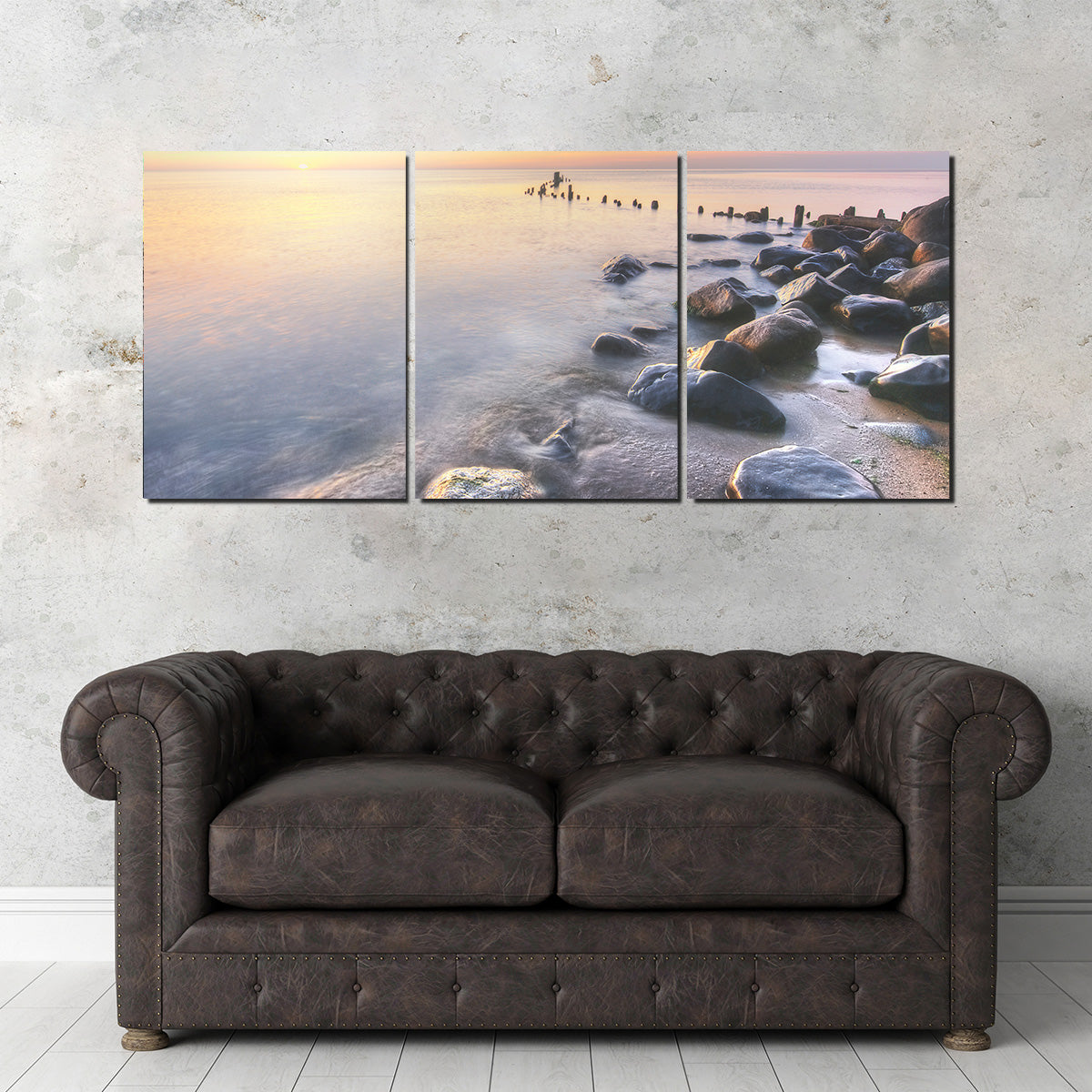 Lake Michigan Shore at Sunrise Wall Art