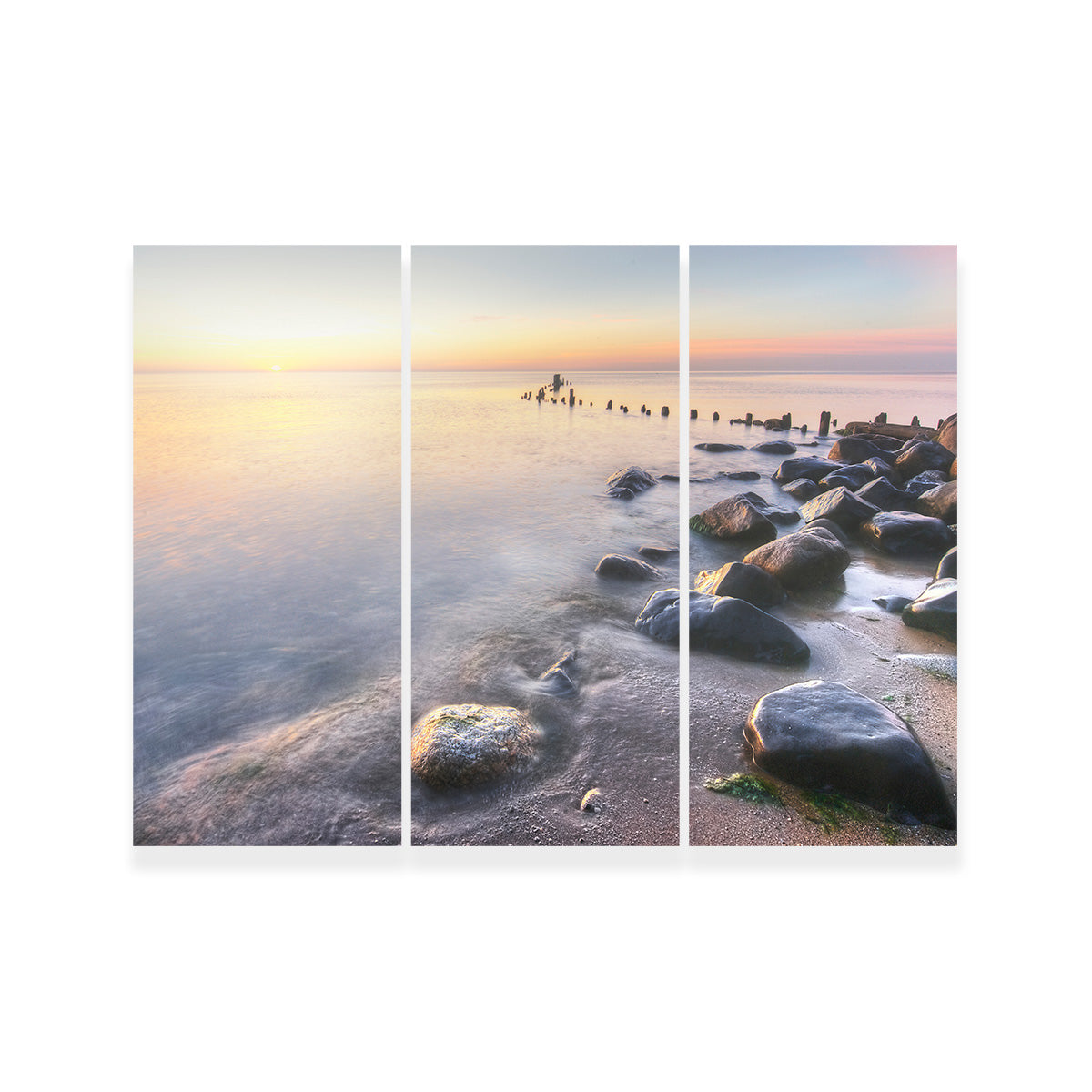 Lake Michigan Shore at Sunrise Wall Art