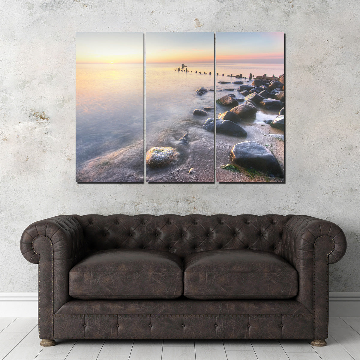Lake Michigan Shore at Sunrise Wall Art