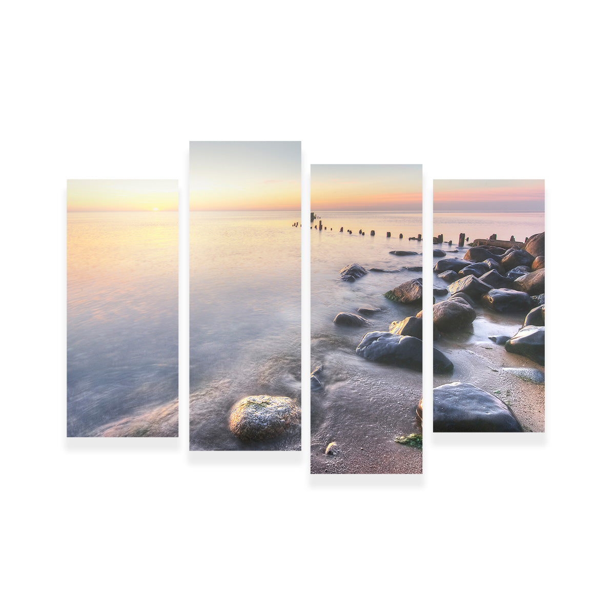 Lake Michigan Shore at Sunrise Wall Art