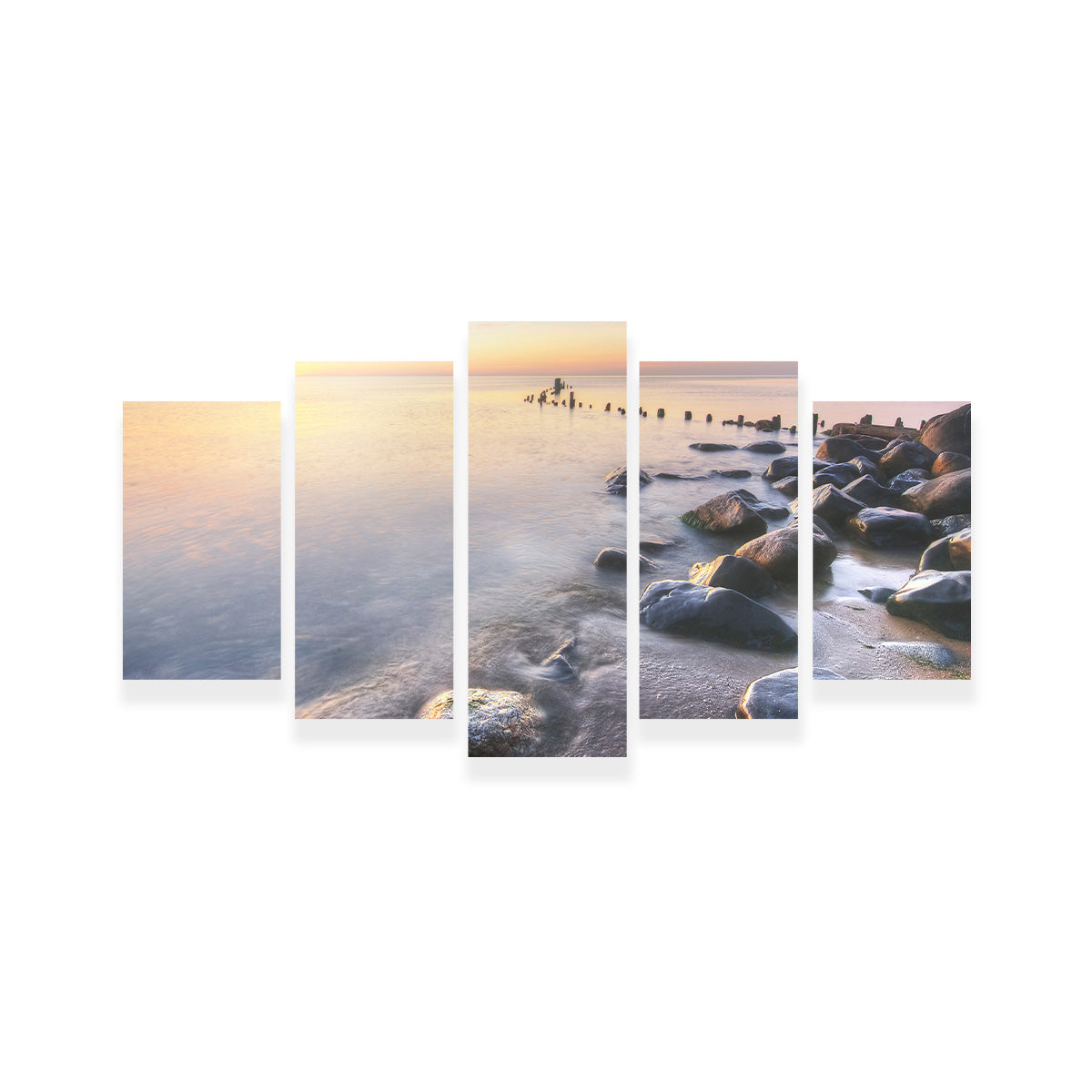Lake Michigan Shore at Sunrise Wall Art