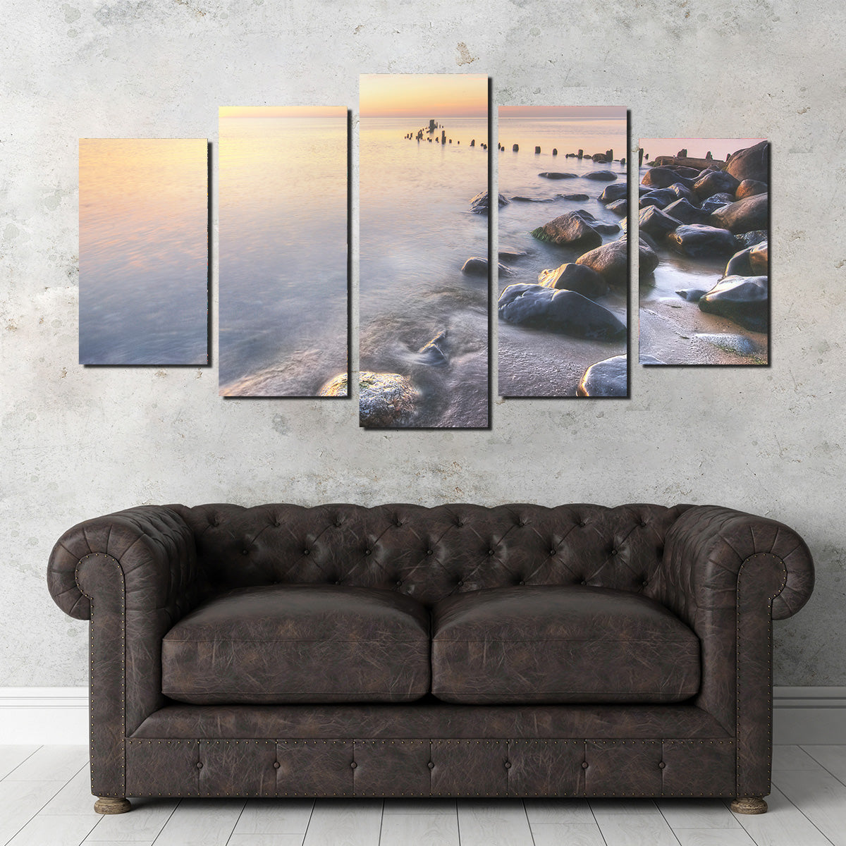 Lake Michigan Shore at Sunrise Wall Art